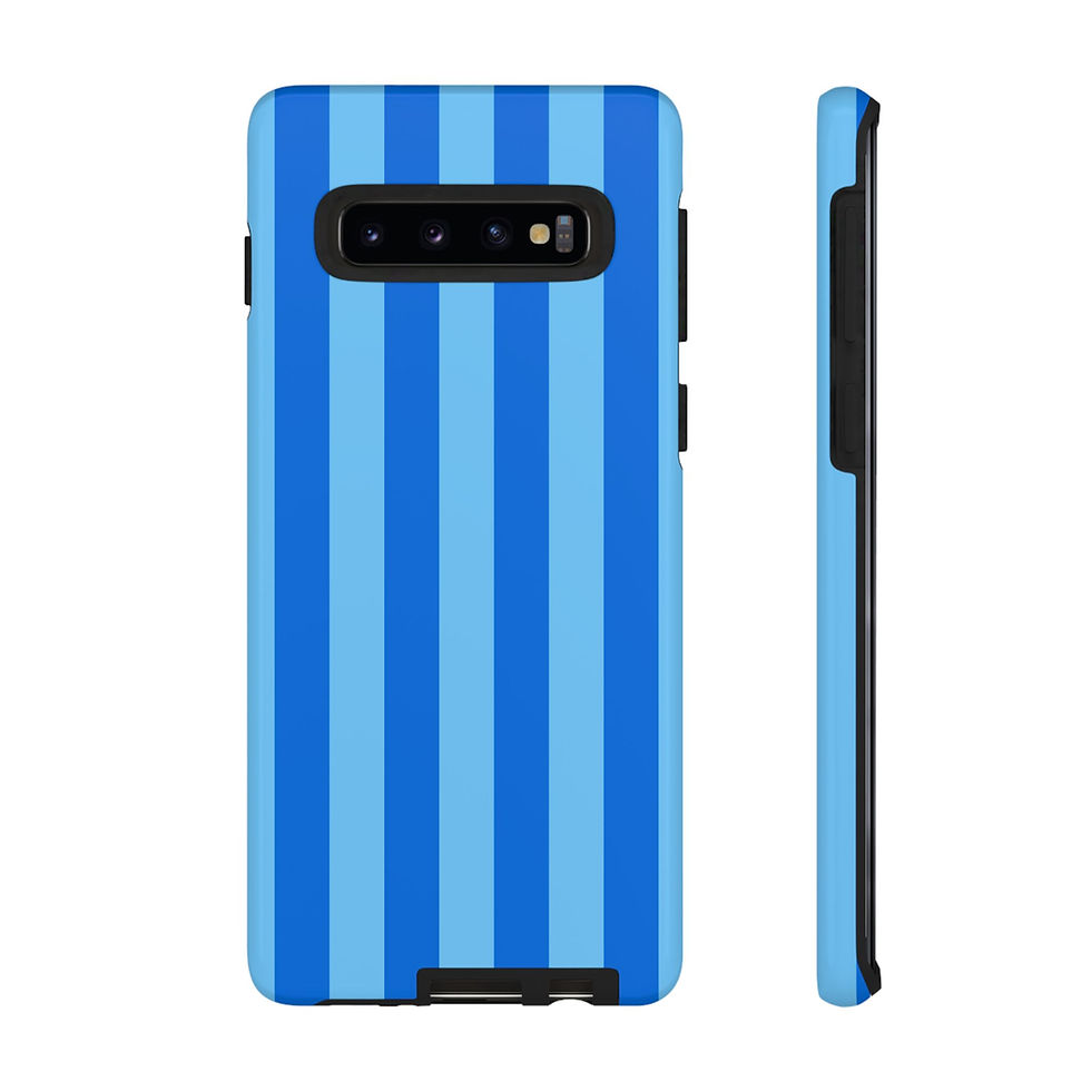 Thumbnail: Blue Blue Stripe Samsung Series Phone Case for Tough Protection, Style