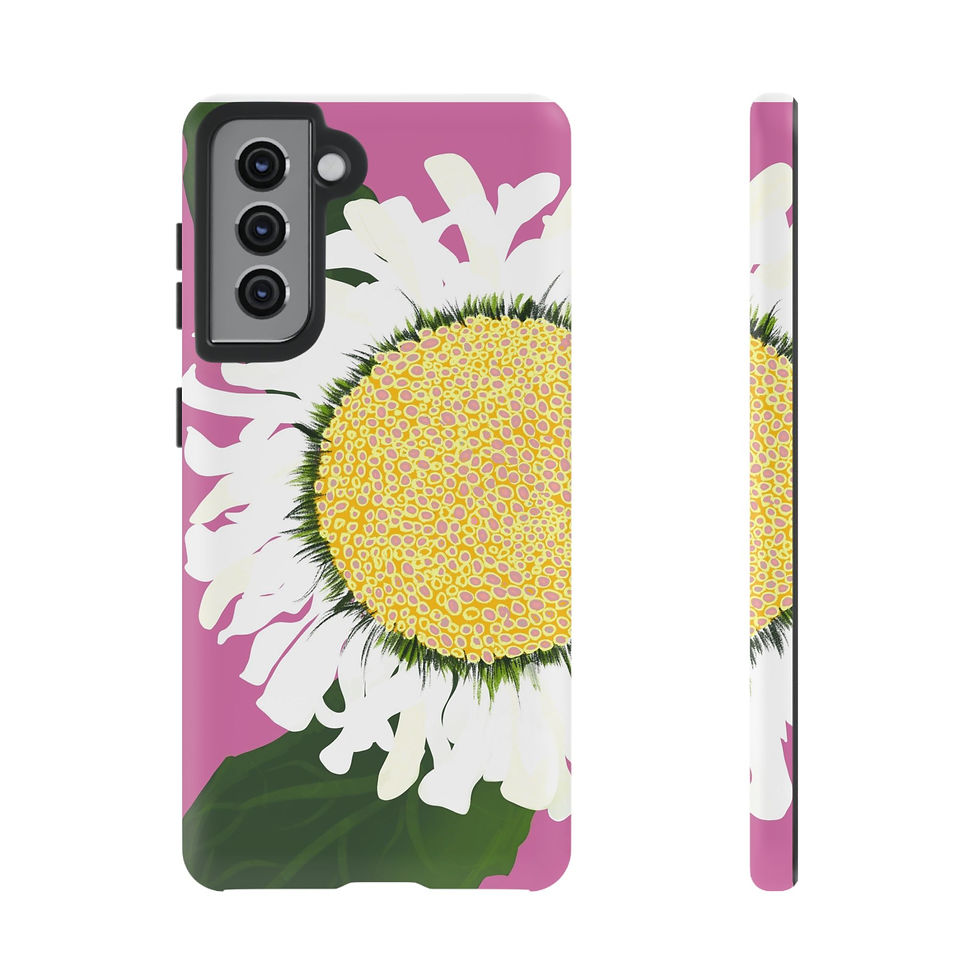 Thumbnail: Sunflower Design Pink Check Samsung Series Phone Case for Tough Protection Style