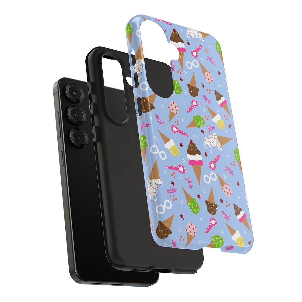 Thumbnail: Ice Cream Cones blue Samsung Series Phone Case for Tough Protection, Style
