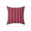 Thumbnail: Custom Design Square Pillow Stripes Red and Navy