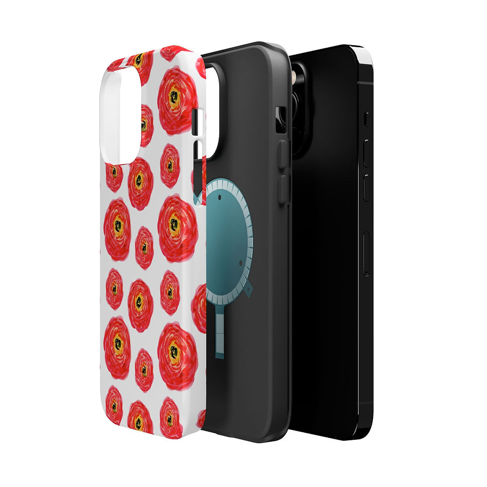Thumbnail: Floral Red Poppy Magnetic Phone Case — Impact‑Resistant Protective Cover