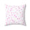 Thumbnail: Custom Design Square Pillow Sweet Pinky Pink Drops