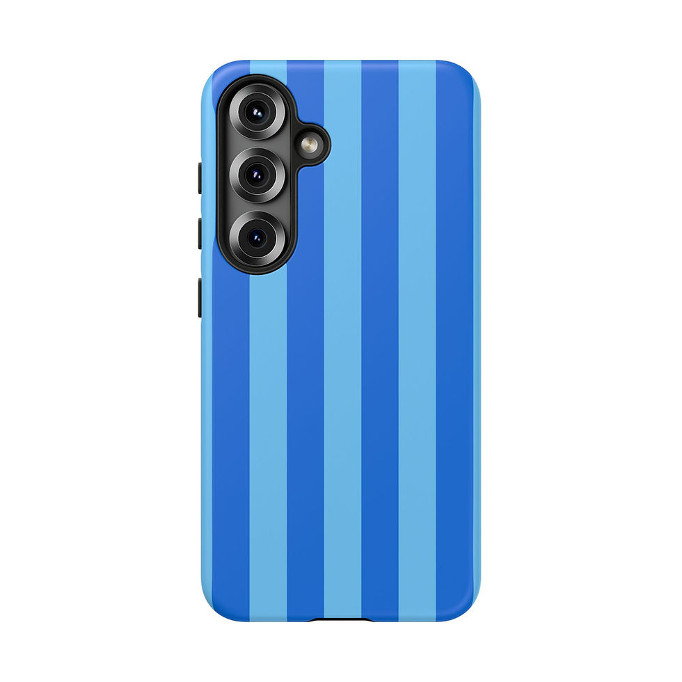 Thumbnail: Blue Blue Stripe Samsung Series Phone Case for Tough Protection, Style