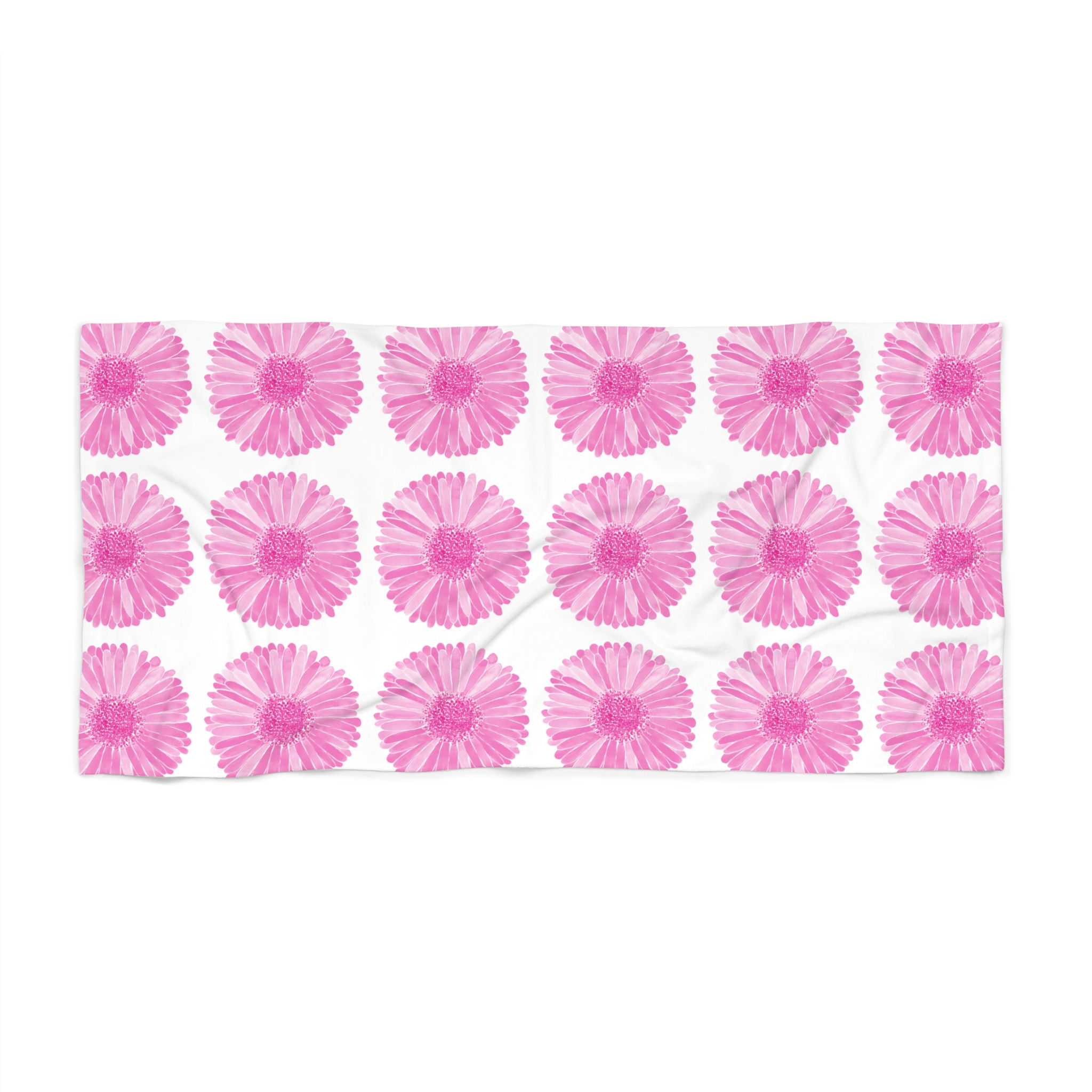 Beach Towel Gerber Daisies Pink