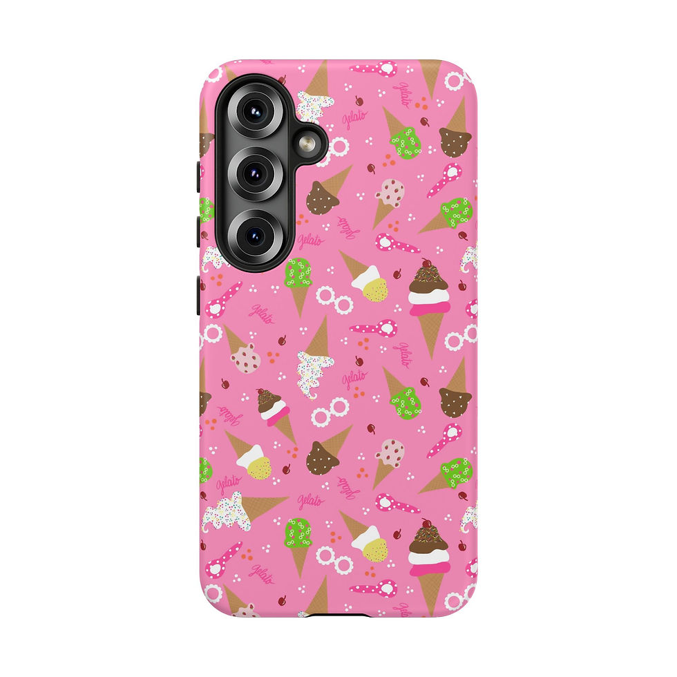 Thumbnail: Ice Cream Cones Pink Samsung Series Phone Case for Tough Protection, Style
