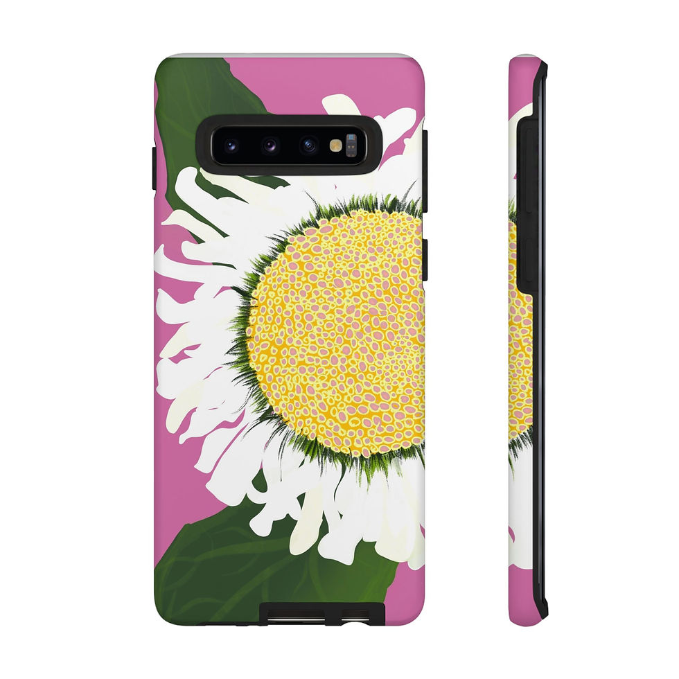 Thumbnail: Sunflower Design Pink Check Samsung Series Phone Case for Tough Protection Style