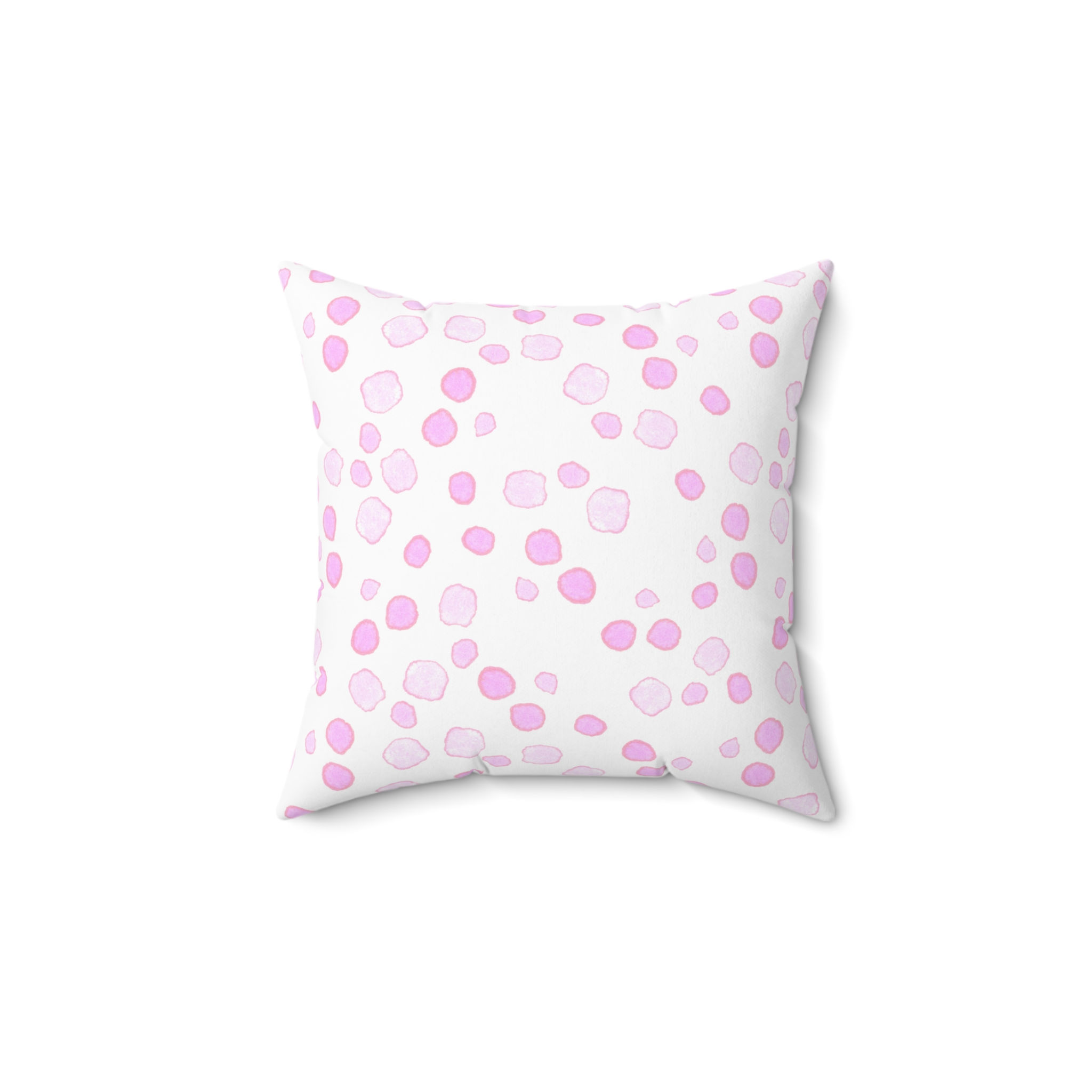 Custom Design Square Pillow Sweet Pinky Pink Drops