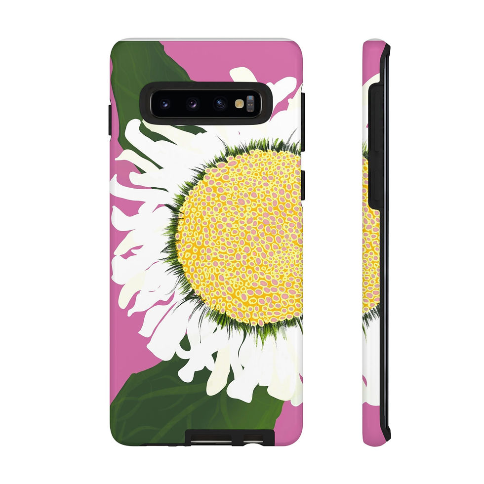 Thumbnail: Sunflower Design Pink Check Samsung Series Phone Case for Tough Protection Style