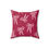 Thumbnail: Custom Design Square Pillow Cranberry Red and Pink Polka Dot Bows Pattern