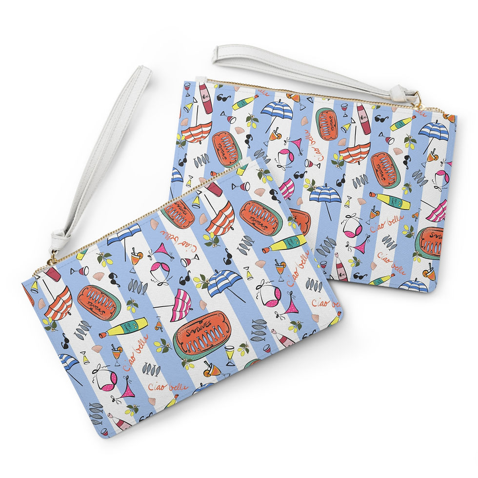 Thumbnail: Clutch Bag - Fun Summer in Italy Art Design