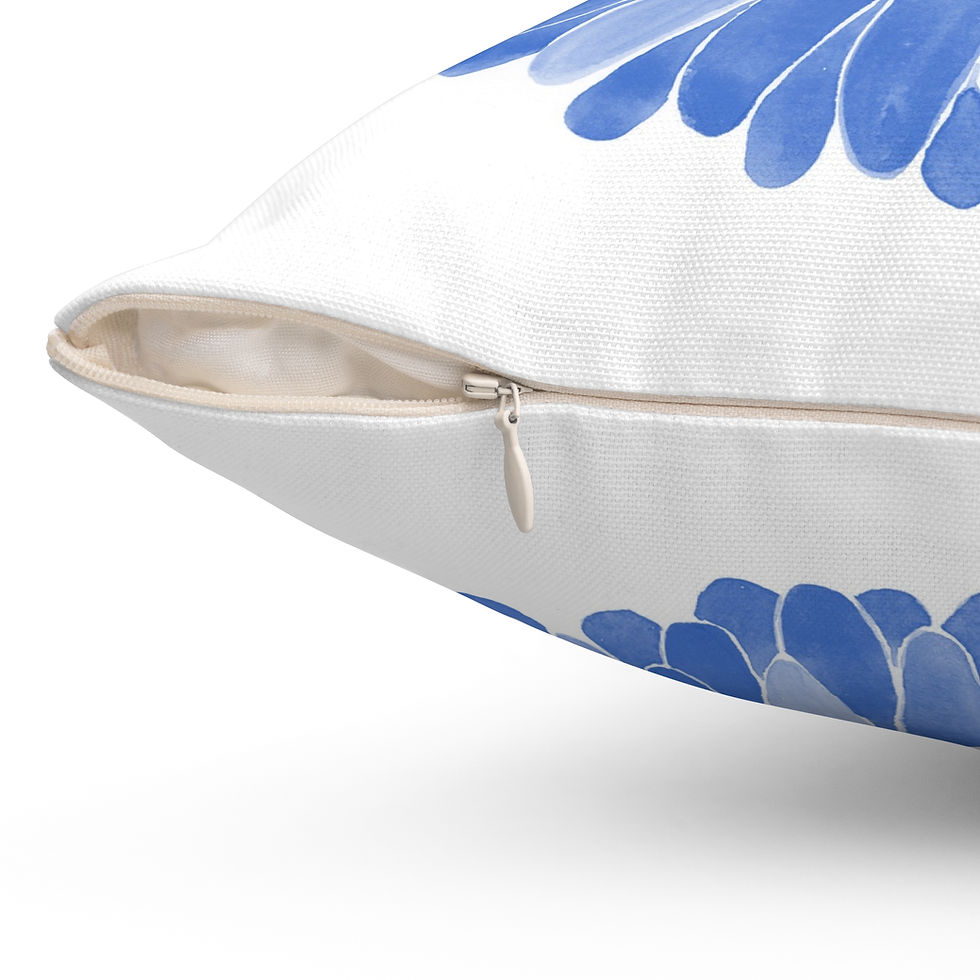 Thumbnail: Custom Design Square Pillow Gerber Daisy Indigo