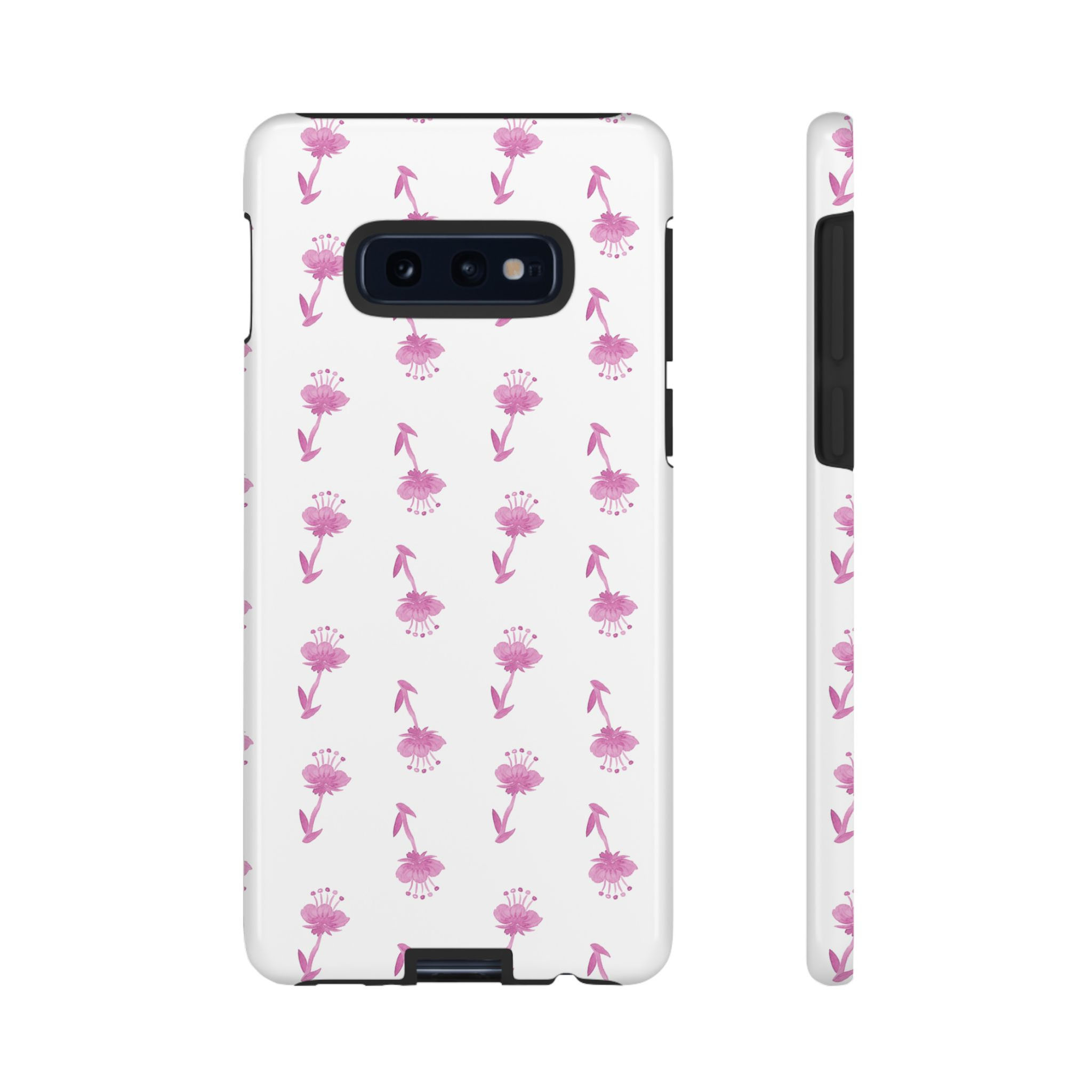 Pink Poppies Design Samsung Series Phone Case for Tough Protection, Style