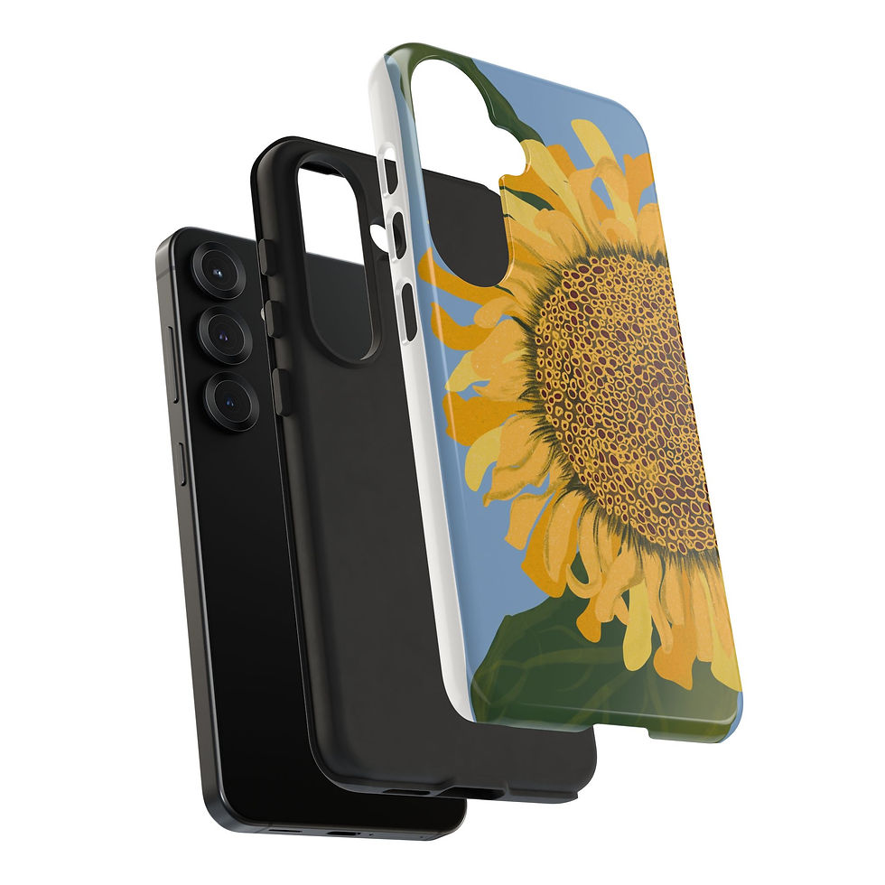 Thumbnail: Sunflower Design Blue Check Samsung Series Phone Case for Tough Protection Style