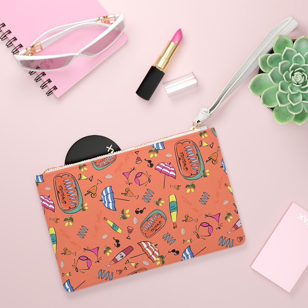 Thumbnail: Clutch Bag Summer in Italy Art Design