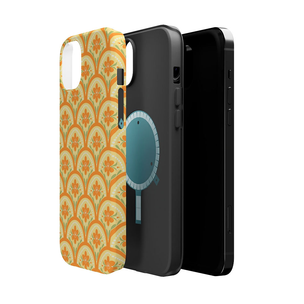Thumbnail: Retro Floral Magnetic Impact-Resistant Phone Case