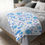 Thumbnail: Velveteen Microfiber Blanket (Two-sided print) Fish Fish Blue