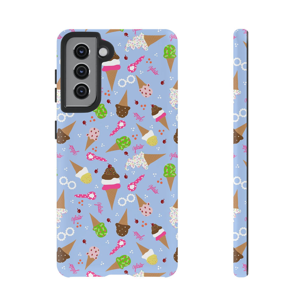 Thumbnail: Ice Cream Cones blue Samsung Series Phone Case for Tough Protection, Style