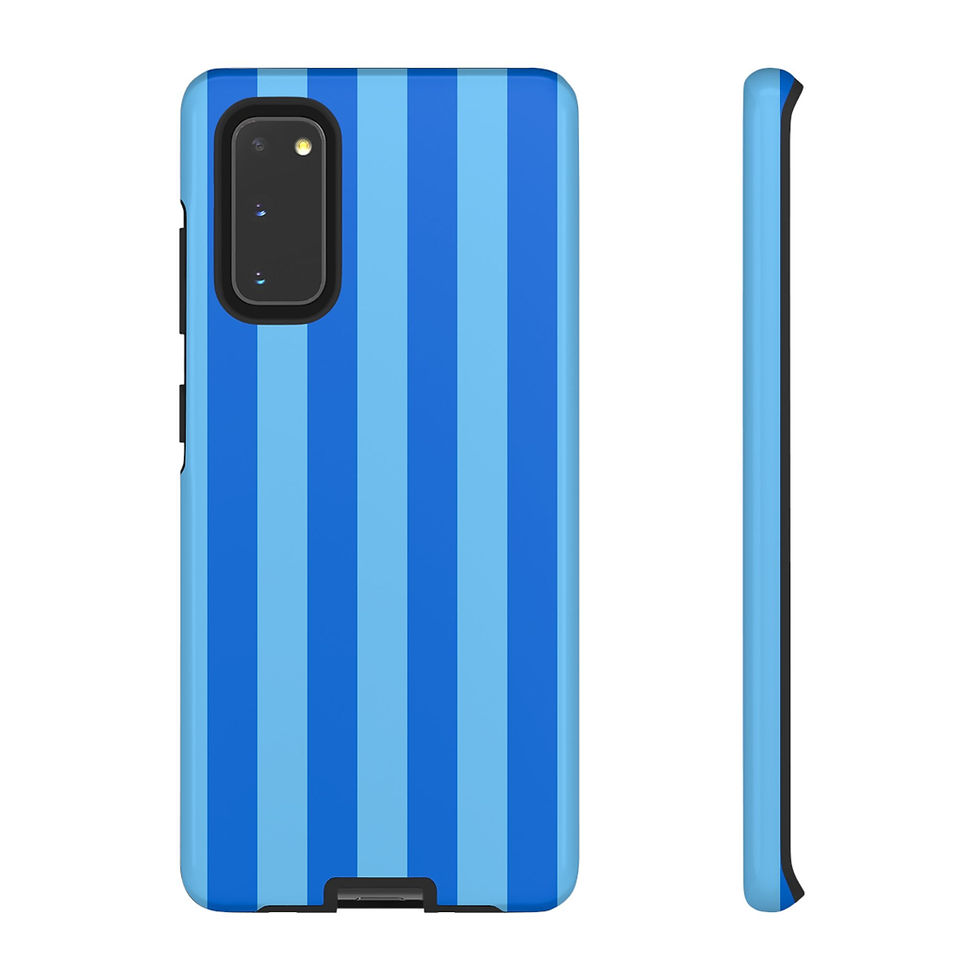 Thumbnail: Blue Blue Stripe Samsung Series Phone Case for Tough Protection, Style