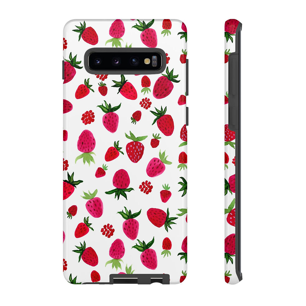 Thumbnail: Strawberries Samsung Series Phone Case for Tough Protection, Stylish Gift 