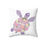 Thumbnail: Floral Purple Sea Turtle Throw Pillow