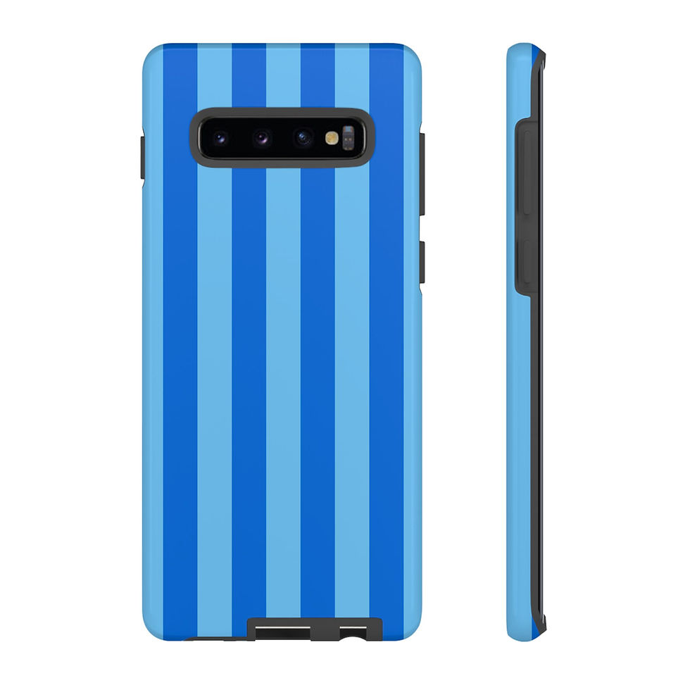Thumbnail: Blue Blue Stripe Samsung Series Phone Case for Tough Protection, Style