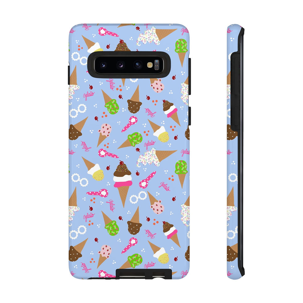 Thumbnail: Ice Cream Cones blue Samsung Series Phone Case for Tough Protection, Style