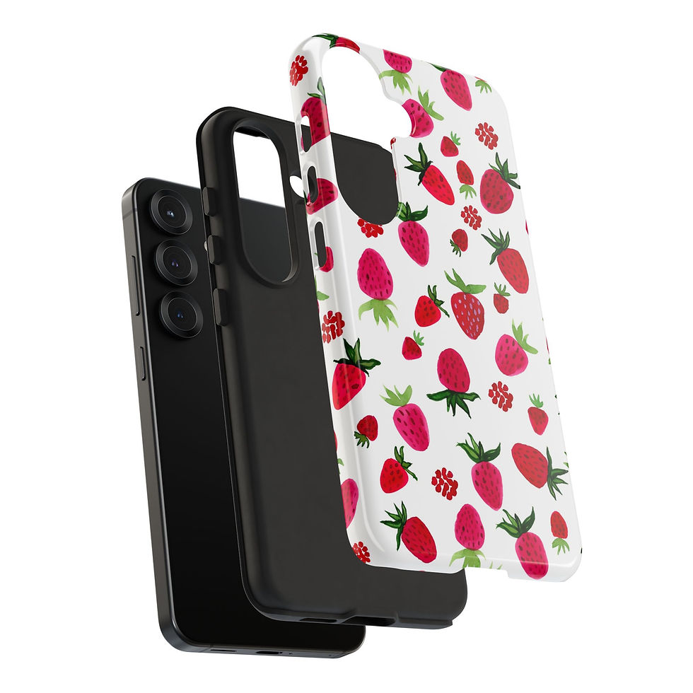 Thumbnail: Strawberries Samsung Series Phone Case for Tough Protection, Stylish Gift 
