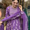 Thumbnail: Purple Cotton Anarkali Salwar Suit Set