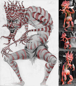 Projekt lalki teatralnej do przedstawienia "Kłopoty Kacperka góreckiego skrzata"