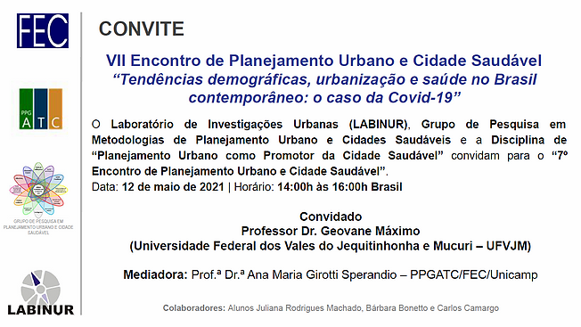 VII Encontro de Planejamento Urbano e Cidade Saudável
