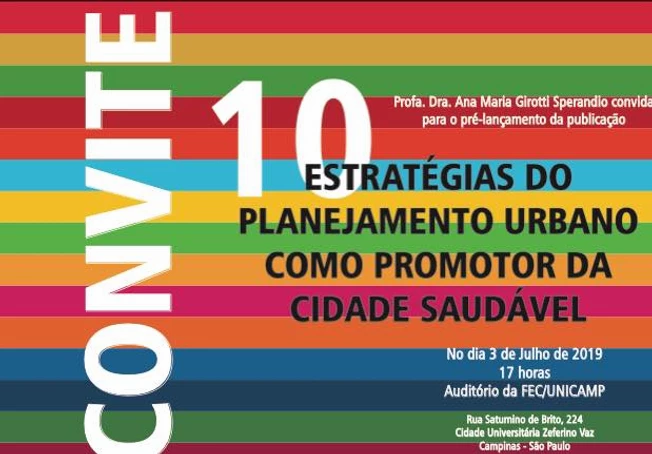 Lançamento do Livro: 10 Estratégias Do Planejamento Urbano Como Promotor da Cidade Saudável