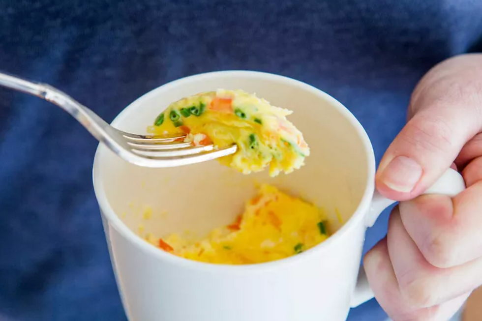 Photo of omelette in a mug