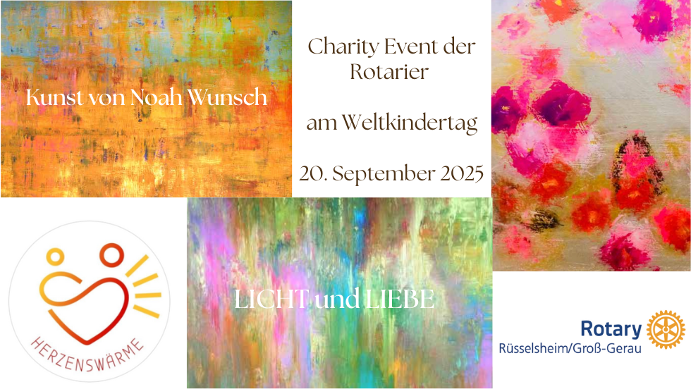 Charity Event mit dem Rotary Club Rüsselsheim/Groß-Gerau und dem Künstler Noah Wunsch