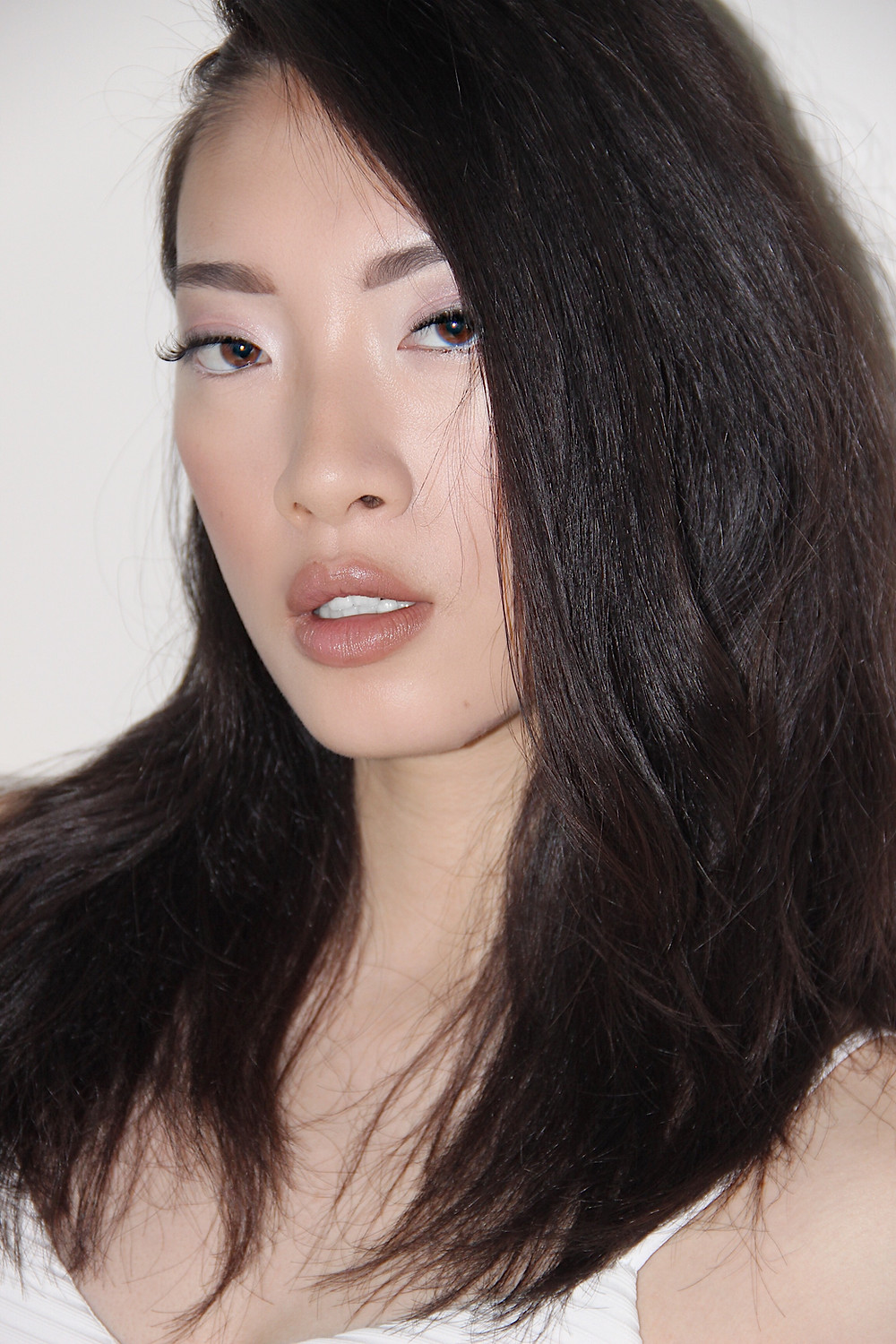 Matte Makeup and Messy Hair