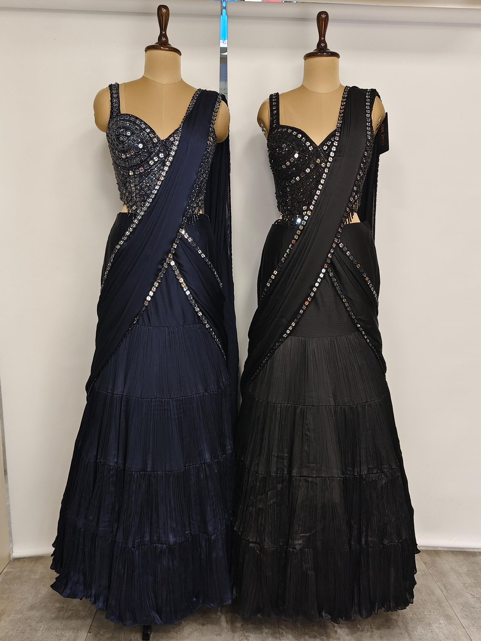 Custom made pre draped Saree