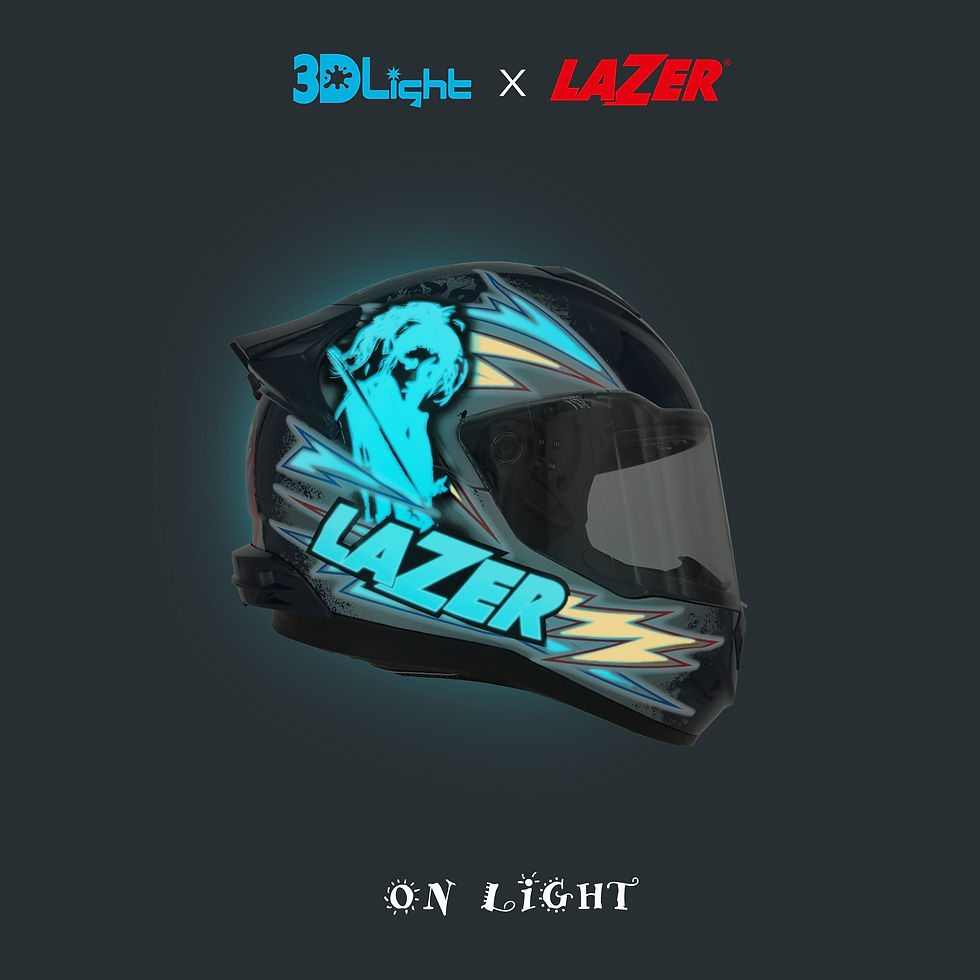 3DLight彩繪發光全罩安全帽