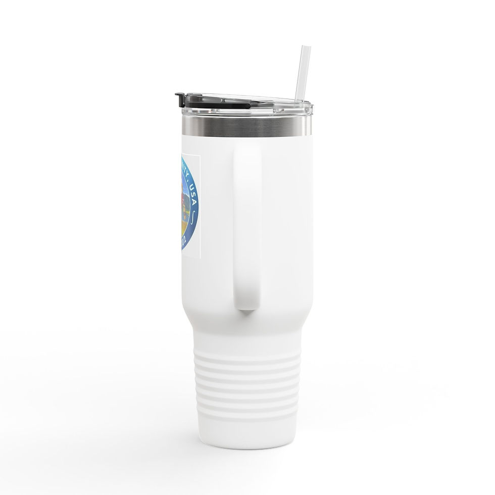 Thumbnail: 40oz Insulated Travel Mug with Community Crest – Keeps Drinks Hot & Cold
