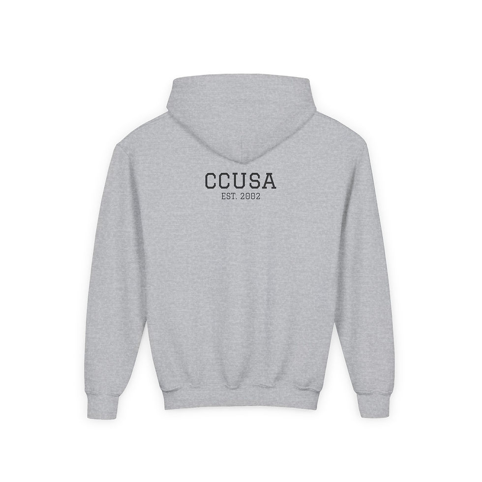 Thumbnail: Youth Hoodie — Vintage Hawaiian Hula Dancers Graphic (CCUSA EST 2002)