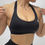 Thumbnail: Silhouette halter sports bra black