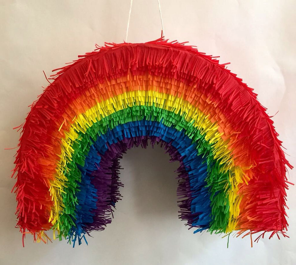 Piñata Arc-en-ciel Pour Anniversaire Enfant - 58x10x37 Cm | Jeu De Fête Avec Bonbons, Décoration Colorée - 8