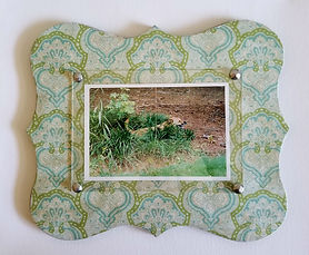 Handmade Frame - Greens/Blues