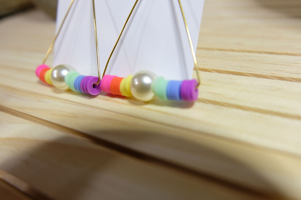 Thumbnail: Gold Triangle Wired Pride Earrings