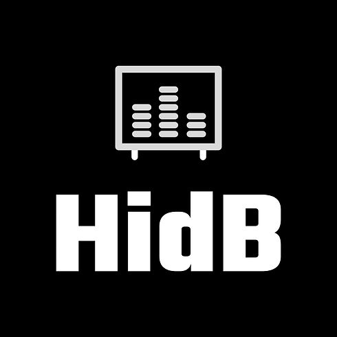 HidB logo: equalizer graphic, audio visualizer