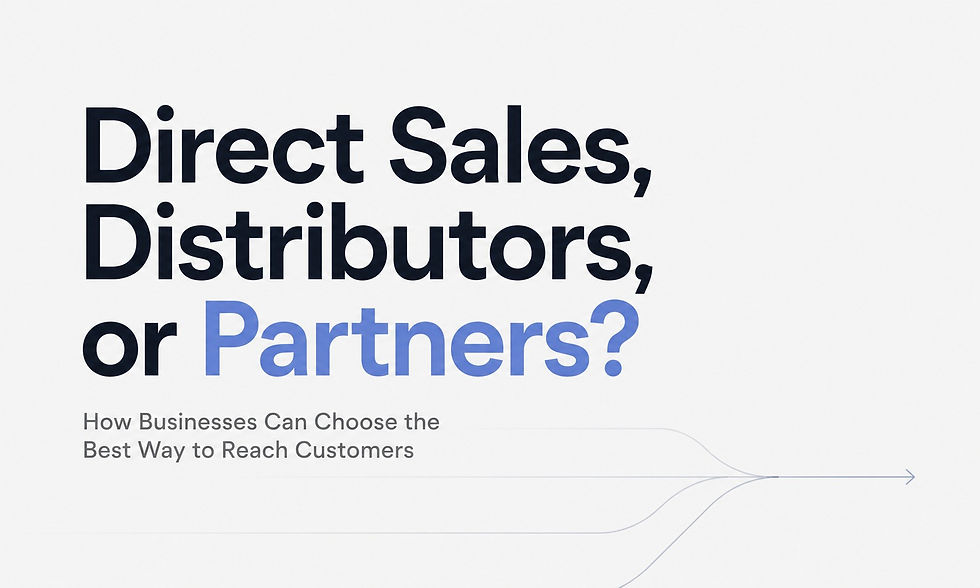 Direct Sales, Distributors, or Partners: How Businesses Can Choose the Best Way to Reach Customers