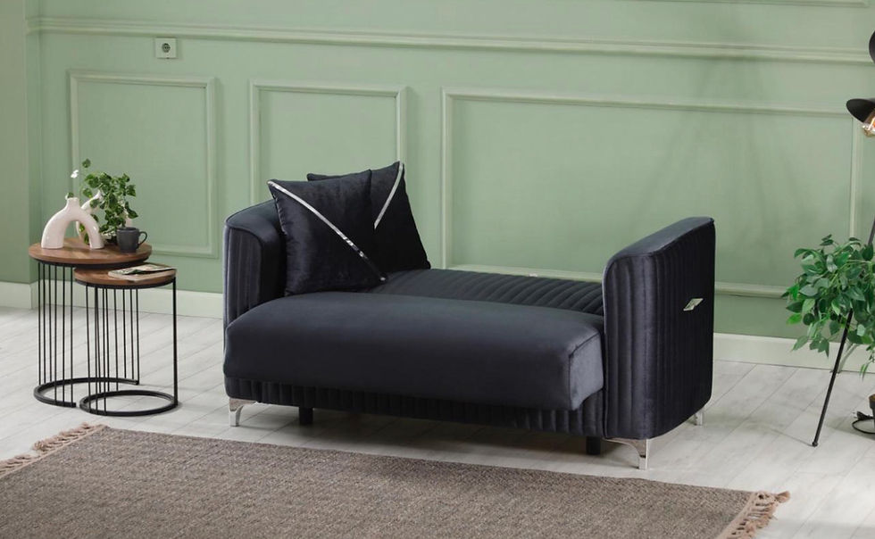 Thumbnail: 3+2 Turkish inspired designer sofa set Dark grey and silver