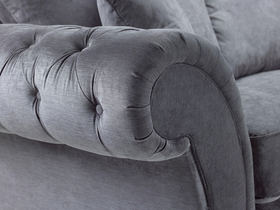 Thumbnail: Washington grey highback chesterfield corner sofa