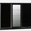 Thumbnail: Navona 2 door 2.4M (2425mm) 3 door sliding wardrobe Black Gloss/Mirror -