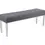 Thumbnail: Grey leather dining bench (available in velvet & different colours)