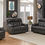 Thumbnail: Pelle 3+2 grey reclining super comfortable back supportive sofa