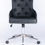 Thumbnail: Lion knocker height adjustable office chair Black leather